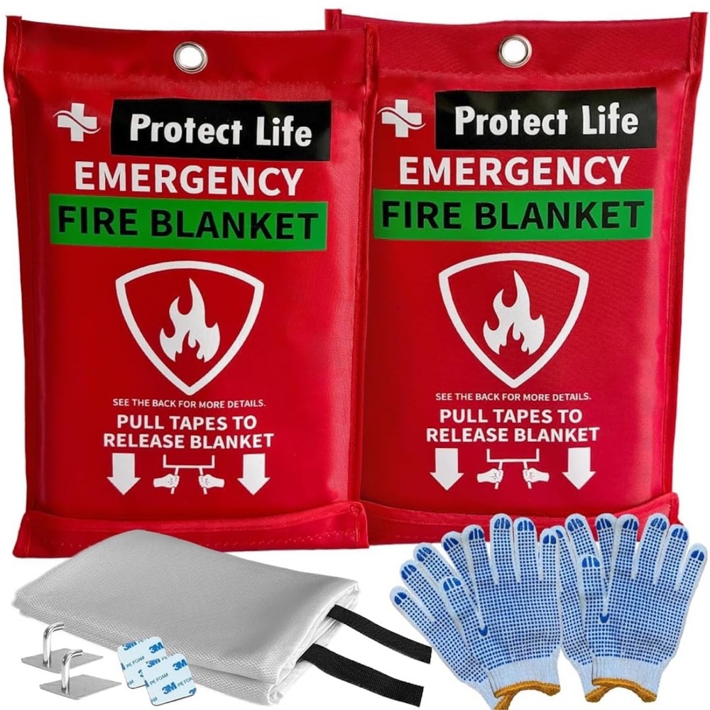 Brand New Raygard Emergency Fire Blanket Set of 2